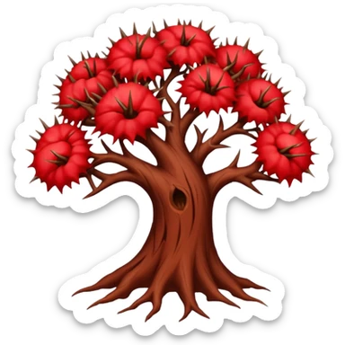 red thorn tree sticker