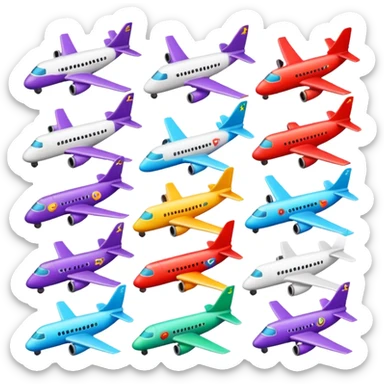 Twitch channel emojis for an aviation themed discord sticker