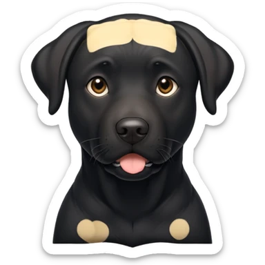 Perro Labrador  negro adulto con la mandíbula  un poco más marcada sticker