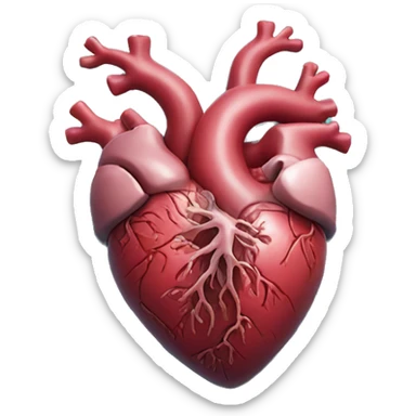 Anatomical heart made of ocean waves sticker