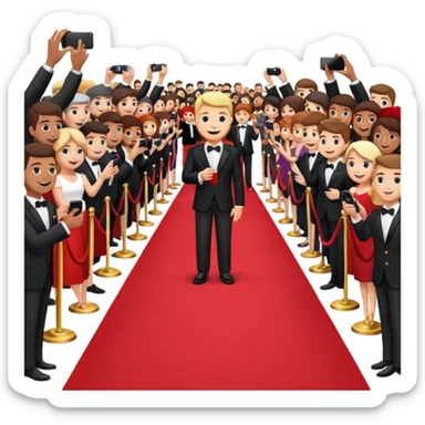red carpet and crowd sticker