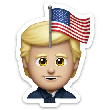 President trump American flag  sticker