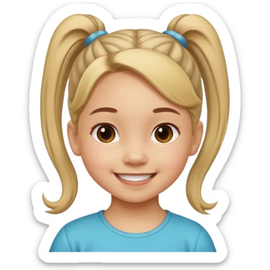 una chica pequeña con una cola  sticker