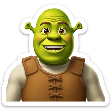 Shrek with gingerbread  sticker