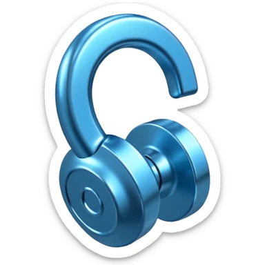 Blauer Haken von tik tok sticker