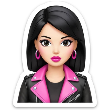 barbie rockstar   with black hair  sticker