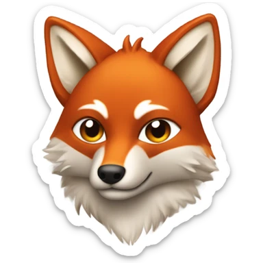 Furry renard chaud sticker