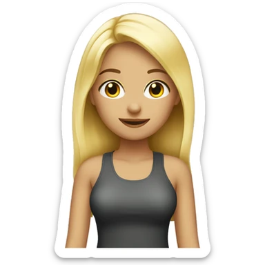 Blonde girl shopping sticker