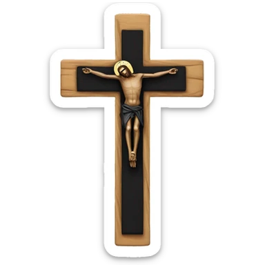 black cross crucifix  sticker