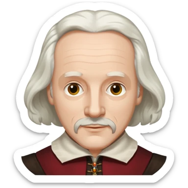 Shakespeare portrait identical to original sticker