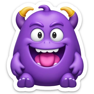 grimace large purple monster from mcdonalds sticker