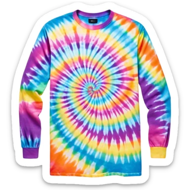 Long sleeve tie dye shirt sticker
