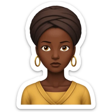 Tall serious African women  sticker