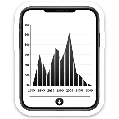 black and white vertical chart sticker