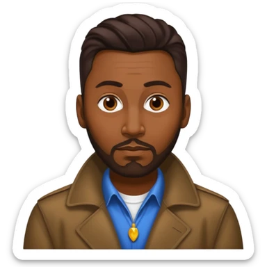 Big Daddy Kane with dark brown hair sticker