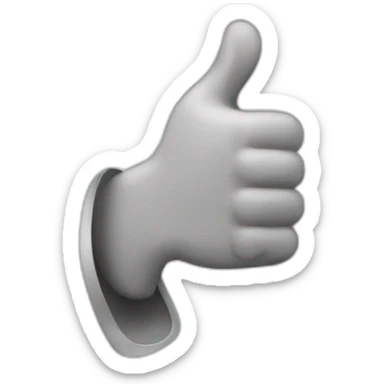 a thumbs up with the thumb curved inwards sticker