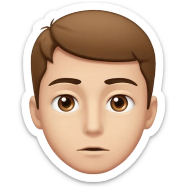 I want the the guy emoji but have his eyes  looking up sticker
