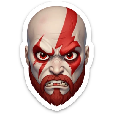 God of war, Kratos face sticker