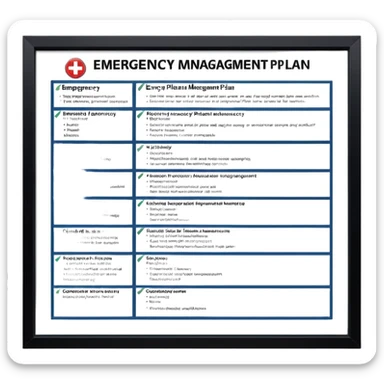 emergency management plan sticker