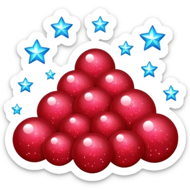 red glitter sky sticker