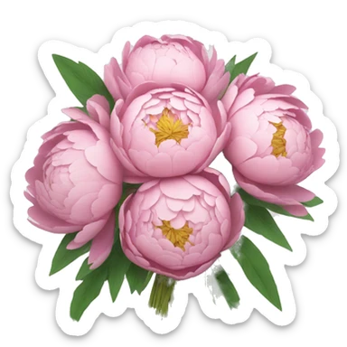 peony bouquet  sticker