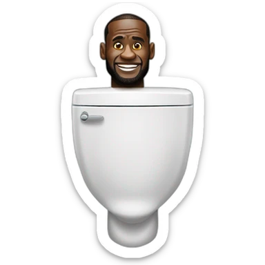 Lebron James avec un papier de toilettes  sticker