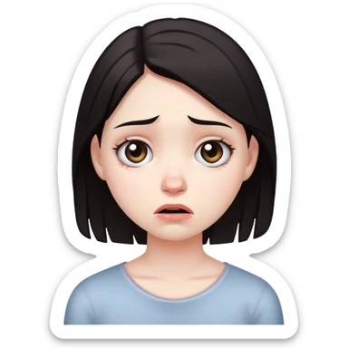 girl strangling herself  sticker