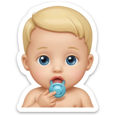 baby with pacifier sticker