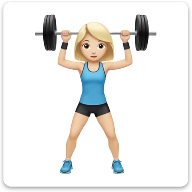 cute blondie doing workout sticker