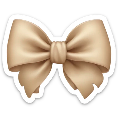 Beige bow sticker
