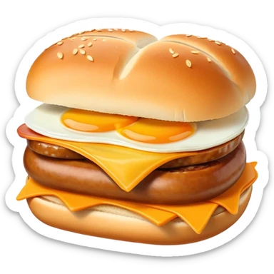 Sausage cheddar egg sandwich  sticker
