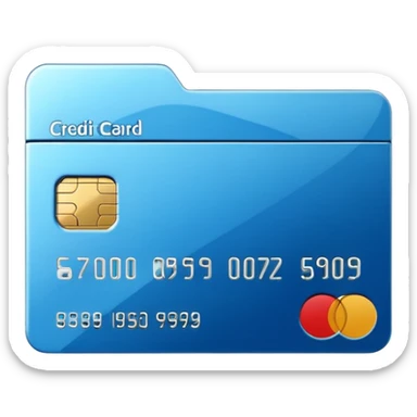 3D style credit card icon, no text sticker