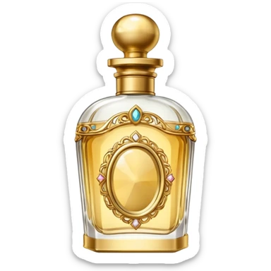 bottle of perfume gold exquisite large takes all the space

 sticker