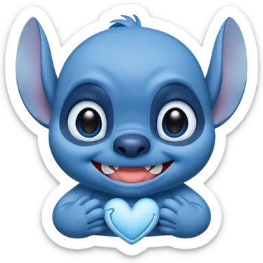 Stitch and angel sticker