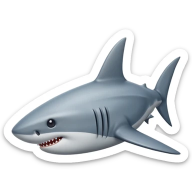 A shark fin out of water sticker