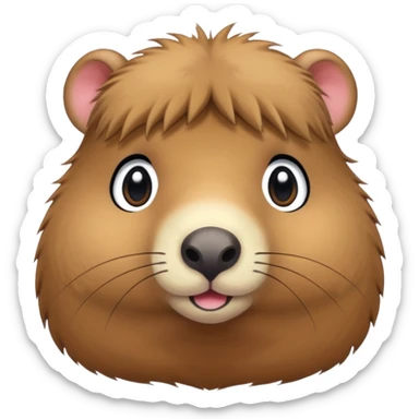 A capybara drawn in a manga style (kawaii) sticker