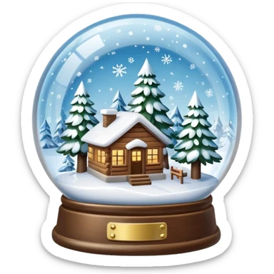 SNow globe sticker