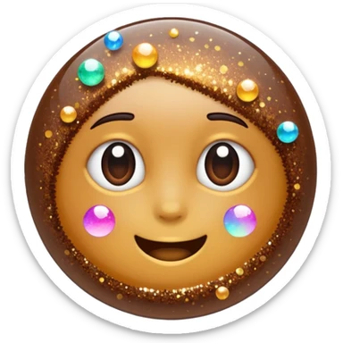 glitter cheap brown cyberpunk sticker