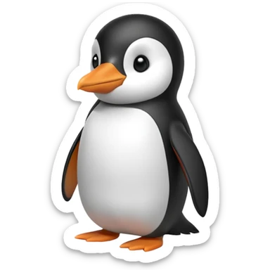 Pingüino sin boca sticker