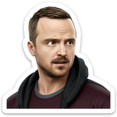 casual male portrait side view sticker