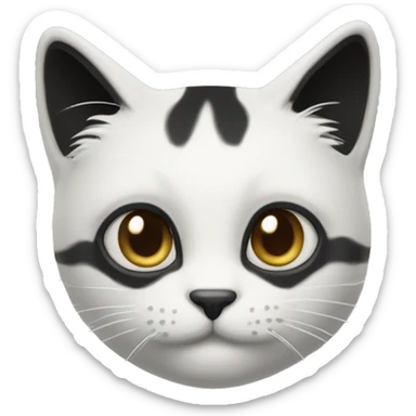 gatto bianco e nero sticker