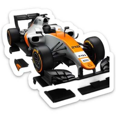 Car for Formula 1 Orange of Mclaren sticker
