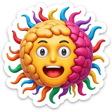 Italian Brainrot meme with exaggerated expressions and chaotic energy sticker