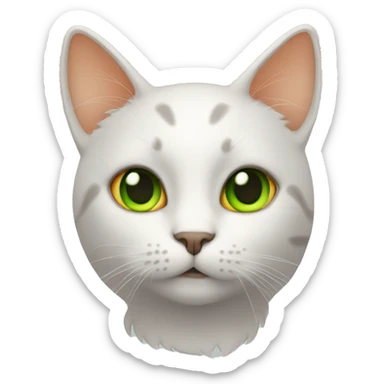 Cat orange green eyes sticker