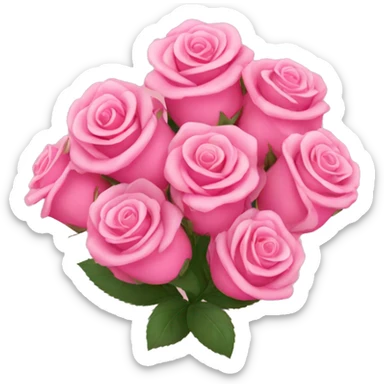 pink roses bouquet  sticker