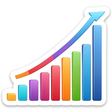 grafico de barras ascenndente y descendente sticker