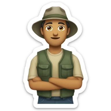 Personas pescadores sticker