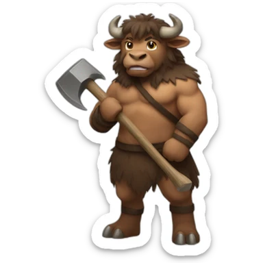 male tauros with ax sticker