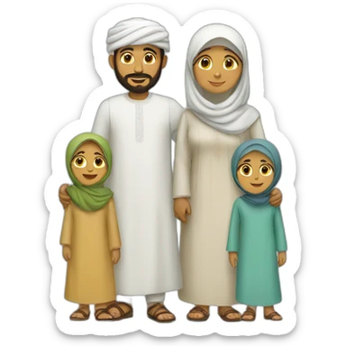 muslim family from morroco sticker