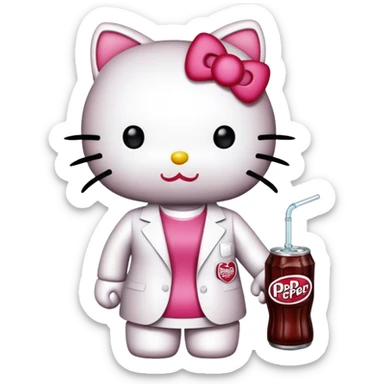 Dr Pepper Hello Kitty sticker
